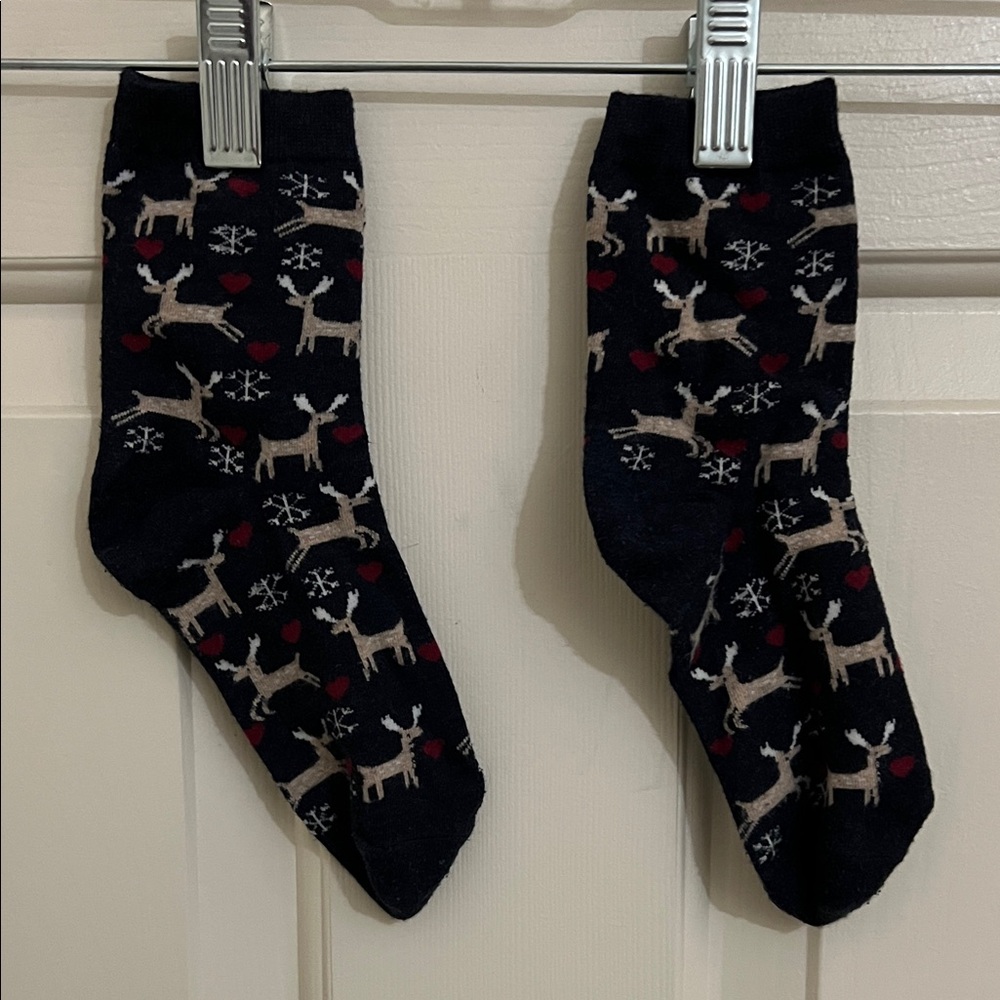 Snowflake and Reindeer Socks